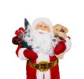 Santa Claus with gifts isolated on white background Royalty Free Stock Photo