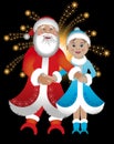 Santa Claus and girl