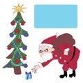 Santa Claus gives gifts
