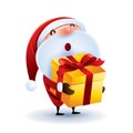 Santa Claus giving Christmas present Royalty Free Stock Photo