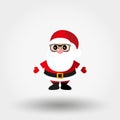 Santa Claus with glasses. Icon. Vector. Flat.