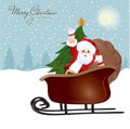 Santa Claus, greeting card design Royalty Free Stock Photo