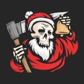Santa claus grim reaper vector illustration Royalty Free Stock Photo