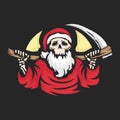 Santa claus grim reaper vector illustration Royalty Free Stock Photo