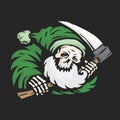 Santa claus grim reaper vector illustration Royalty Free Stock Photo