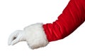 Santa Claus hand isolated on white background