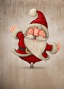 Santa Claus happy hugs