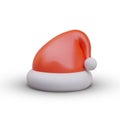 Santa Claus hat, front view. Cute red hat for festive mood. Symbol of New Year holiday Royalty Free Stock Photo