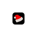 Santa Claus hat icon. Simple style Marry Christmas poster background symbol. Santa Claus hat brand logo design element. Santa Royalty Free Stock Photo