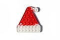 Santa Claus hat. Isolate white background. Children`s toy antistress pop it. New Year and Christmas.
