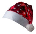 Santa Claus  hat isolated on white background .Santa Claus  hat that is for wearing on Christmas Day Royalty Free Stock Photo