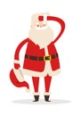 Santa Claus without Hat Looking far Away. Vector Royalty Free Stock Photo