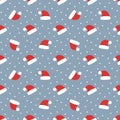 Santa Claus hat seamless holiday pattern