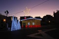 Christmas Santa Claus House with multicolored lights