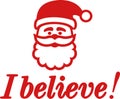 Santa Claus head with I believe Royalty Free Stock Photo