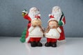 Santa Claus and his dwarf assistants