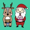 Santa Claus and his reindeer love to eat sweet thing