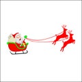 Vector of Santa Claus and Reindeer