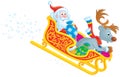 Santa Claus on his sleigh