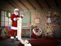 Santa Claus Naughty, Nice List, Christmas Royalty Free Stock Photo