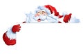 Santa Claus holding blank sign Royalty Free Stock Photo