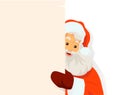 Santa Claus holding blank sign. Royalty Free Stock Photo