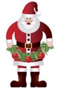 Santa Claus Holding Garland Illustratio Royalty Free Stock Photo