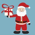 Festive Delight: Cute Santa Claus with a Gift Box