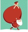 Santa Claus holding huge sack