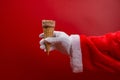 Santa claus holding an ice cream cone Royalty Free Stock Photo