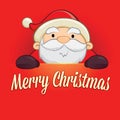 Santa Claus Holding Merry Christmas Sign Royalty Free Stock Photo