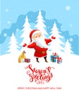 Santa Claus holiday cartoons Royalty Free Stock Photo