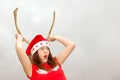 Santa Claus with horns Royalty Free Stock Photo
