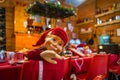 Santa Claus house, Place du Capitole on christmas in Toulouse, France