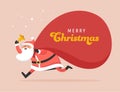 Santa Claus with gifts illustration Royalty Free Stock Photo