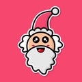 Santa Claus icon with emotion Royalty Free Stock Photo