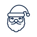Santa Claus icon logo vector template design illustration, isolated on white background. Royalty Free Stock Photo