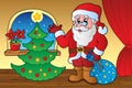 Santa Claus indoor scene 4 Royalty Free Stock Photo