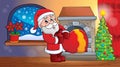 Santa Claus indoor scene 6 Royalty Free Stock Photo