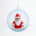 Santa Claus inside a Christmas ball Royalty Free Stock Photo