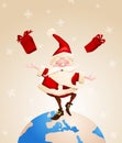 Santa Claus Joyful with gifts Royalty Free Stock Photo