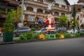 Santa Claus with Kikito Award Natal Luz - Christmas Decoration at Gramado Main Street - Gramado, Rio Grande do Sul, Brazil