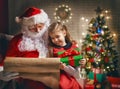 Santa Claus and little girl Royalty Free Stock Photo