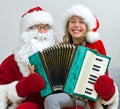 Santa Claus and little girl. Royalty Free Stock Photo