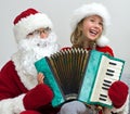 Santa Claus and little girl. Royalty Free Stock Photo