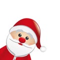 Santa claus look from the side Royalty Free Stock Photo