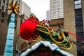 Santa Claus during the Macy`s Thanksgiving Day parade along Avenue of Americas Royalty Free Stock Photo