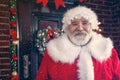 Santa Claus in magic Christmas night Royalty Free Stock Photo