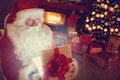 Santa Claus with magic gift Royalty Free Stock Photo
