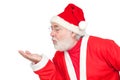 Santa Claus magically blowing Royalty Free Stock Photo